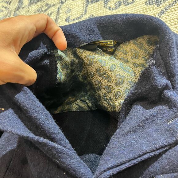 VTG 70's Sears Navy Button Up Americana Firefighter Patch SZ L - Picture 6 of 8